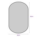 Ver imagem 2 de Espelho Oval 60X40Cm Com Moldura Preto