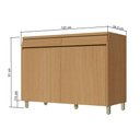 Ver imagem 3 de Balcão Simone Mendes 120cm 2 Portas 2 Gavetas Nesher Carvalho/greige
