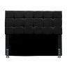 Cabeceira Solteiro 90 Cm Estofada Larissa em Suede com Frame:preto - 1