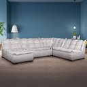 Ver imagem 2 de Sofá de Canto Premium Chaise D33 Soft com Tecido Veludo - Bege/Areia