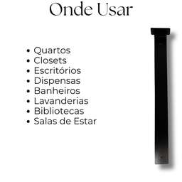 Kit 2 Suportes de Parede 40cm Aço Fixação Oculta para Prateleiras Estrutura Durável - 8