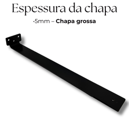 Kit 2 Suportes de Parede 40cm Aço Fixação Oculta para Prateleiras Estrutura Durável - 3