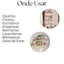 Ver imagem 6 de Kit 2 Suportes de Parede 40cm Aço Fixação Oculta para Prateleiras Estrutura Durável