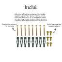 Ver imagem 2 de Kit 2 Suportes de Parede 40cm Aço Fixação Oculta para Prateleiras Estrutura Durável