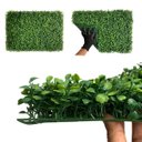 Ver imagem 4 de Kit 16 Painéis Buxinho Artificial Decorativo para Parede Verde de Alta Qualidade