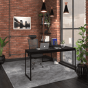 Ver imagem 4 de Mesa de Canto em L Escrivaninha Industrial para Escritório Magno Preta Total