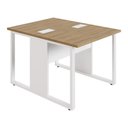 Ver imagem 6 de Plataforma de Trabalho para Escritório para 2 Lugares MDF MDP 90cm Macadâmia F5 Office