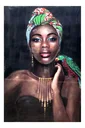 Ver imagem 1 de Quadro Decorativo Africana Com Arara À Óleo 120 X 80