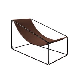 Espreguiçadeira Industrial Luxo Arpoador Tecido Suede Marrom - 2