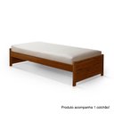 Ver imagem 3 de Cama de Solteiro com Colchão Madeira Maciça Gabrieli Mona Estrutura Reforçada Vintage Retrô Castanho