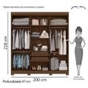 Ver imagem 6 de Conjunto Quarto de Casal Guarda-Roupa Casal 6 Portas 2 Gavetas e Penteadeira Espresso Móveis