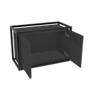 Ver imagem 5 de Armário Aéreo Industrial de Cozinha 60x30cm 2 Portas Preto
