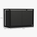 Ver imagem 6 de Armário Aéreo Industrial de Cozinha 60x30cm 2 Portas Preto