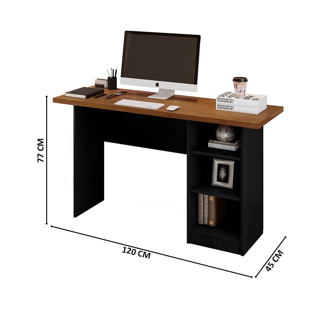 Escrivaninha para Quarto Nevada Preto Canela Carmolar - 4