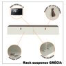 Rack com Painel Ripado Suspenso para Tv até 70 Polegadas 2 Portas Grécia 180cm - 2