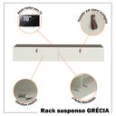 Ver imagem 2 de Rack com Painel Ripado Suspenso para Tv até 70 Polegadas 2 Portas Grécia 180cm