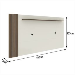 Rack com Painel Ripado Suspenso para Tv até 70 Polegadas 2 Portas Grécia 180cm - 3