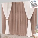 Ver imagem 1 de Cortina Bhaly Jacquard e Voal 3,00 X 2,50 para Trilho Comum - Bege