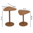 Ver imagem 3 de Mesa Mesinha Centro Lateral Organica 2 Un Mdf Madeira Novas:nature