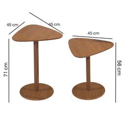 Mesa Mesinha Centro Lateral Organica 2 Un Mdf Madeira Novas:nature - 3