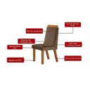 Ver imagem 7 de Sala de Jantar 6 Cad Estofadas Riviera e Mesa Redonda com Tampo de Vidro Nuance Yescasa
