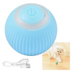 Bola Giratoria Gato Felino Pet Animal de Estimaçao Bolinha Usb Bateria Recarregavel Brinquedo Luz Re
