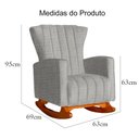 Ver imagem 6 de Kit 2 Poltronas Estofada Balanço Melinda Linho Bege