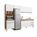 Ver imagem 2 de Cozinha Modulada Andréia 280cm com Tampo Mdp - Amêndoa Branco Ajl