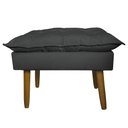Ver imagem 2 de Puff Decorativo para Sala de Estar Opala Suede Cinza - Montanaris Decor MD MONTANARIS DECOR