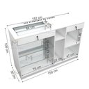 Ver imagem 2 de BALCÃO TAMPO VITRINE M28.2021.B (LOJA, JOIAS, COMÉRCIO) MUNDI MOVEIS