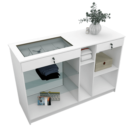 BALCÃO TAMPO VITRINE M28.2021.B (LOJA, JOIAS, COMÉRCIO) MUNDI MOVEIS