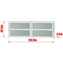 Ver imagem 4 de Basculante Alumínio 2 Seções 40 x 120 Elite V.Boreal Branco Brimak