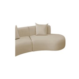 Kit Sofá Modular 4 Lugares Moderno Curvo Orgânico Duna Bouclé - 5