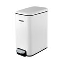 Ver imagem 1 de Lixeira Retangular Inox Branco 5 Litros Vonder