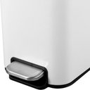Ver imagem 2 de Lixeira Retangular Inox Branco 5 Litros Vonder