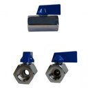 Ver imagem 4 de Registro Válvula Esfera Mini Rosca 1-4 Bsp Vedação Teflon Ptfe Latão Niquelado