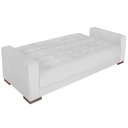Ver imagem 4 de Sofá Cama 3 Lugares Jobim Suede Branco - Amarena Móveis