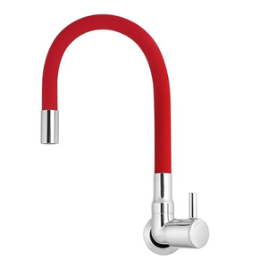 Torneira Gourmet Flexível de Parede Kelly Metais Torneiras Gourmet Vermelho