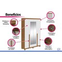 Ver imagem 5 de Guarda Roupa 4 Portas 2ESP 2g Pé Alonzo Lopas Amendoa
