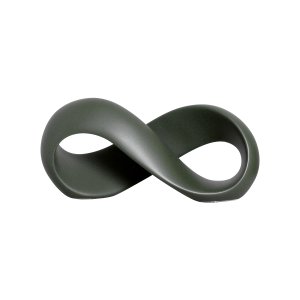 Escultura Decorativa de Mesa em Cerâmica Infinito Horizontal Verde Lúpulo