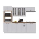 Ver imagem 2 de Cozinha Modulada 5 Peças 100% MDF Bari com Vidro Branco