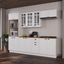 Ver imagem 1 de Cozinha Modulada 5 Peças 100% MDF Bari com Vidro Branco
