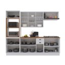 Ver imagem 4 de Cozinha Modulada 5 Peças 100% MDF Bari com Vidro Branco