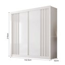 Ver imagem 3 de Guarda-Roupa para Quarto Casal 2 Portas Milano MDF Branco