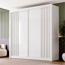 Ver imagem 1 de Guarda-Roupa para Quarto Casal 2 Portas Milano MDF Branco