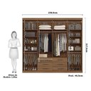 Ver imagem 4 de Guarda Roupa 8 Portas e 6 Gavetas com Espelho Havana Master Santos Andirá