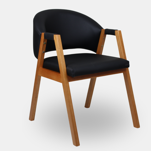 Poltrona para Sala Denver Cor Mel Estofado Corano Preto