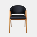 Ver imagem 3 de Poltrona para Sala Denver Cor Mel Estofado Corano Preto