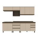 Ver imagem 6 de Cozinha Compacta 6 Peças com Tampo para Cooktop Connect 10 Portas 4 Prateleiras MDF Duna e Cristal