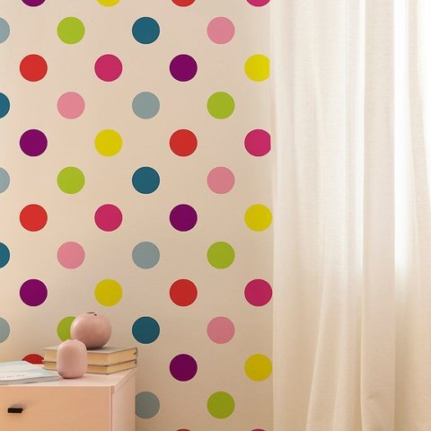 Papel de Parede Kids N'Teens 100103 Bolas Coloridas Rolo 5MT²